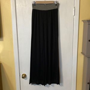 I.N. Studio Black Sheer Palazzo Pants